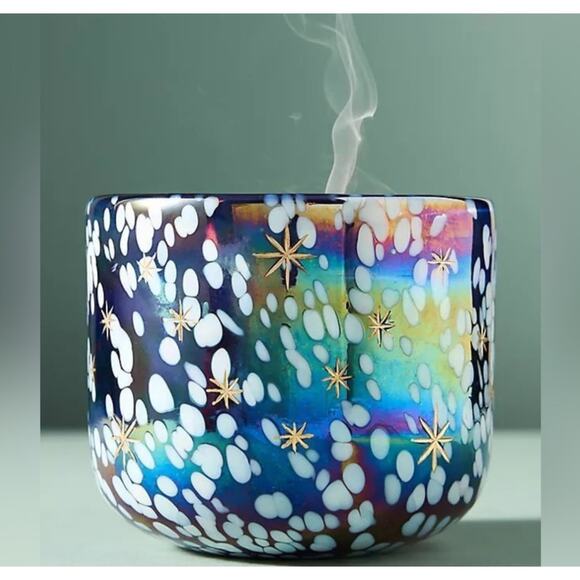 Anthropologie Other - Large Anthropologie Woody Cedar & Cypress Gilded Glass Jar Candle 3 Wick